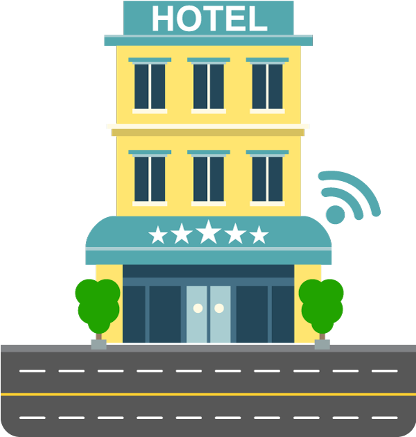 Building Hotel Vector Transparent PNG Image