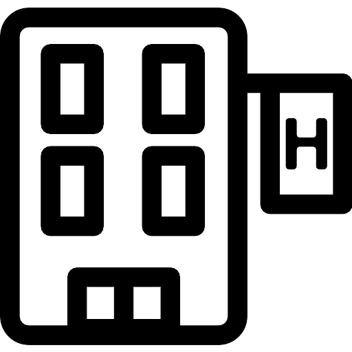 Building Hotel Silhouette Transparent PNG Image