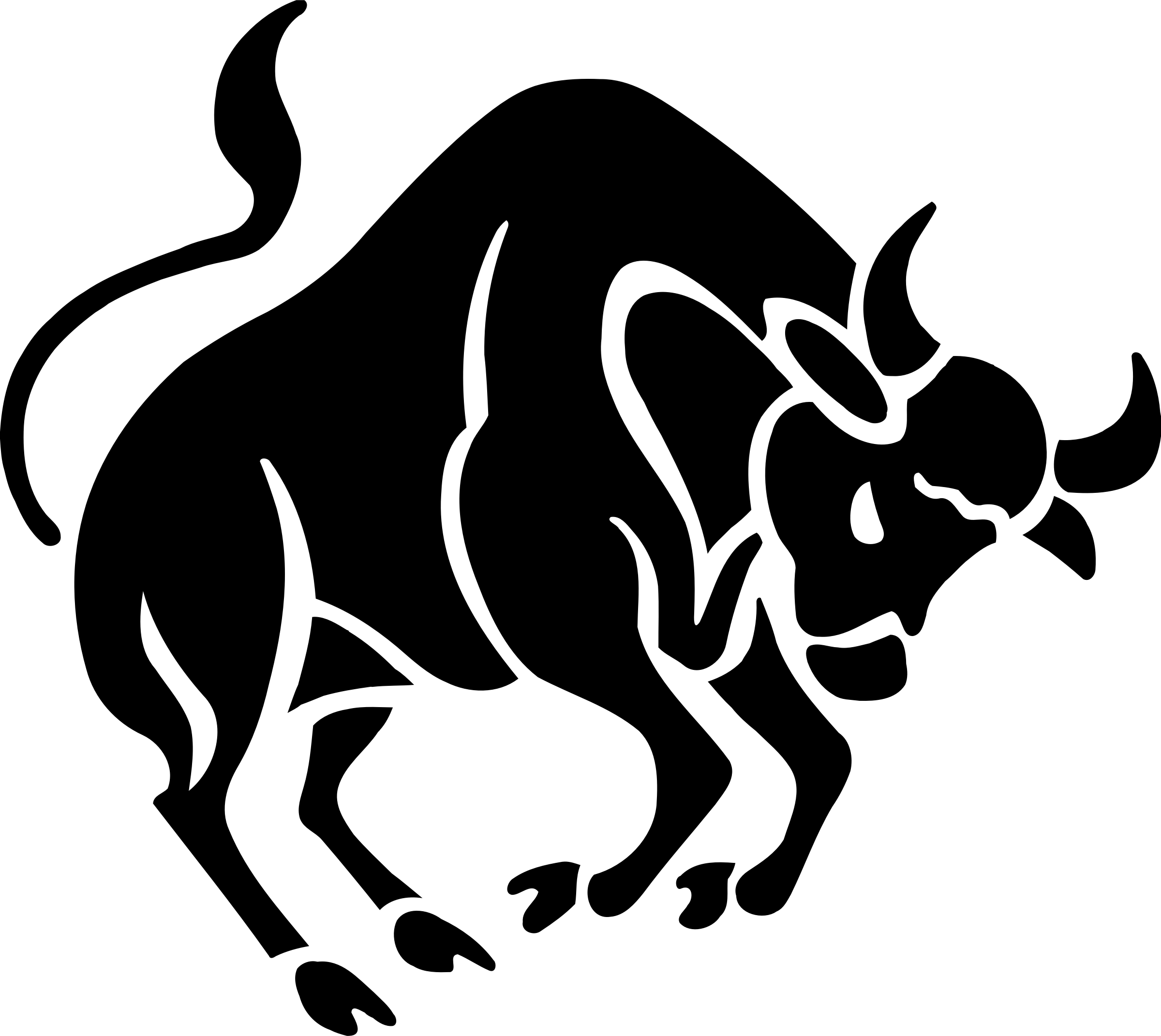 Angry Vector Bull Transparent PNG Image