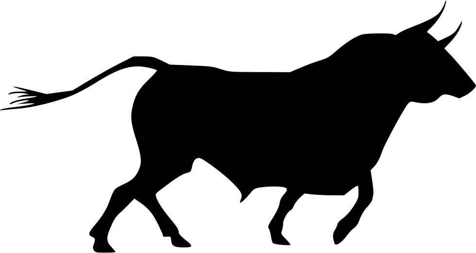Vector Black Bull Transparent PNG Image