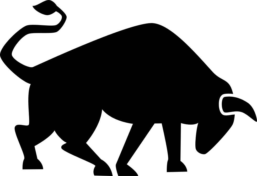 Vector Black Bull Transparent PNG Image