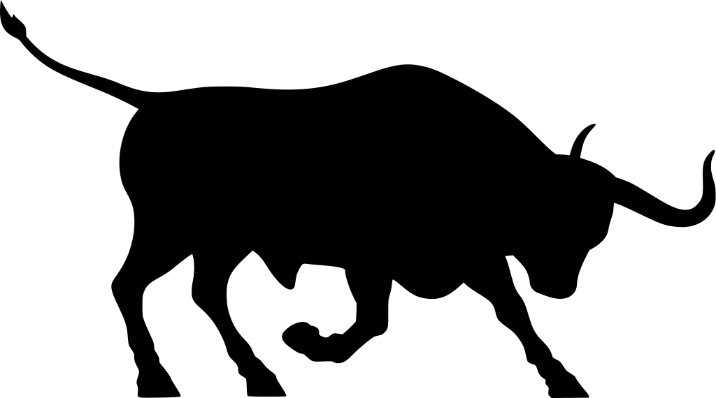 Vector Black Bull Transparent PNG Image