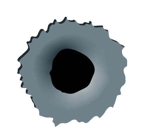 Bullet Shot Hole Transparent PNG Image