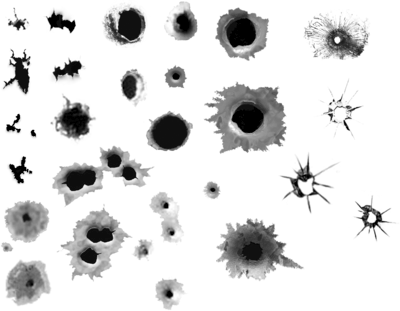 Bullet Shot Hole Transparent PNG Image