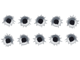 Bullet Shot Hole Transparent PNG Image