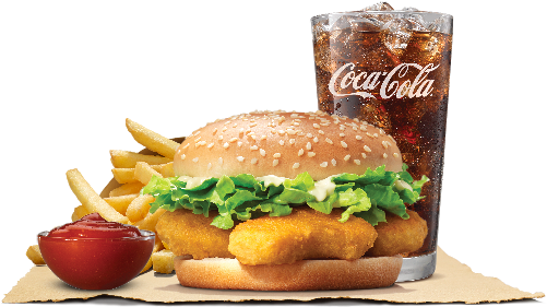 King Burger Combo Transparent PNG Image
