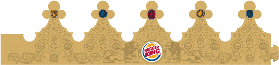 King Logo Burger Transparent PNG Image