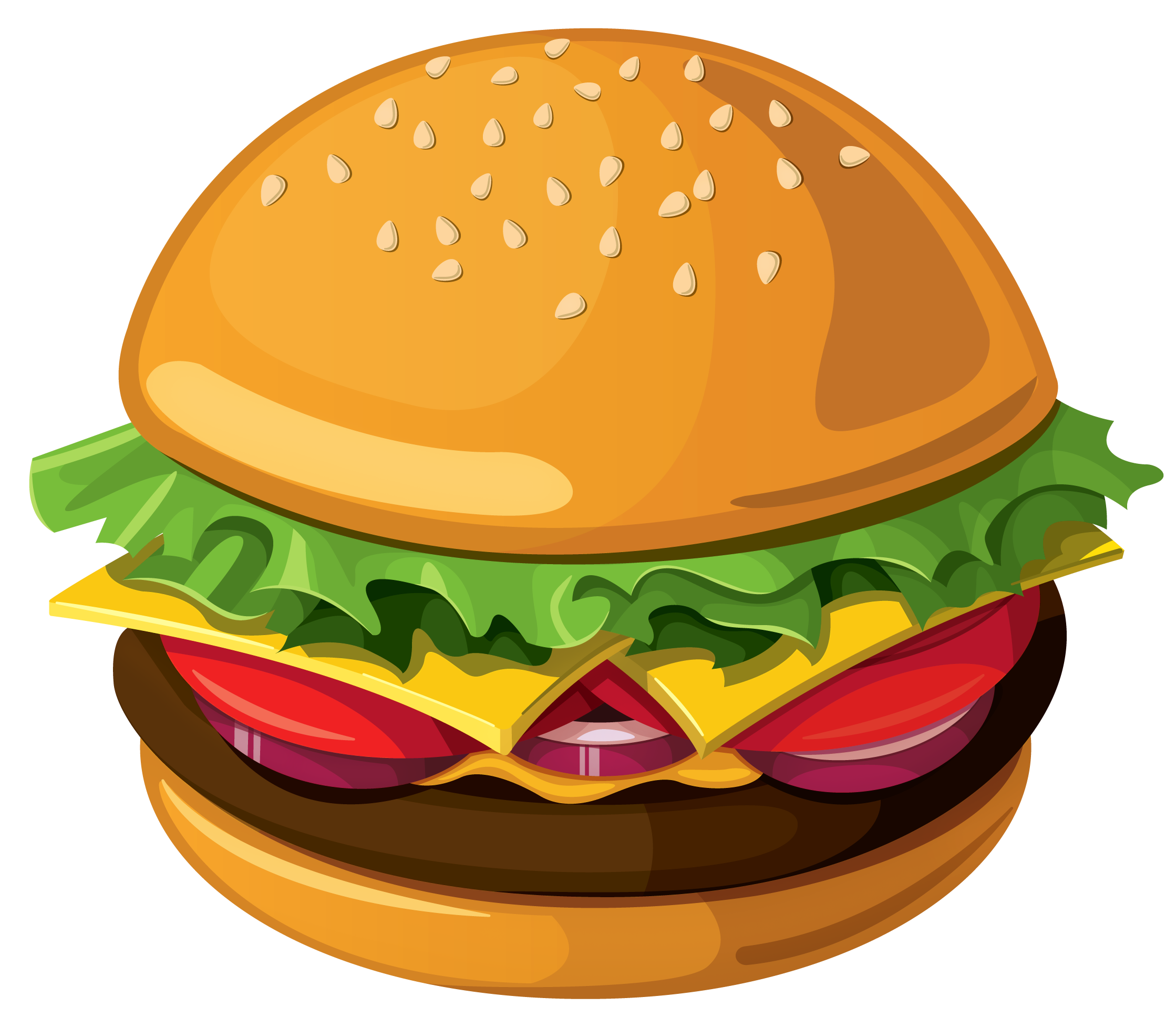 Cheese Bacon Burger Transparent PNG Image