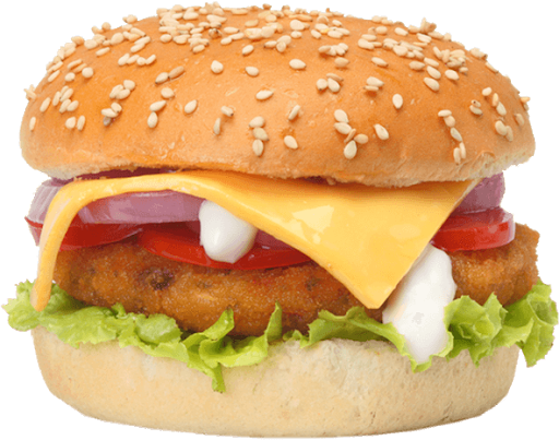 Cheese Bacon Burger Transparent PNG Image