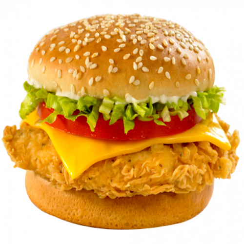 Burger Cheese Classic Transparent PNG Image