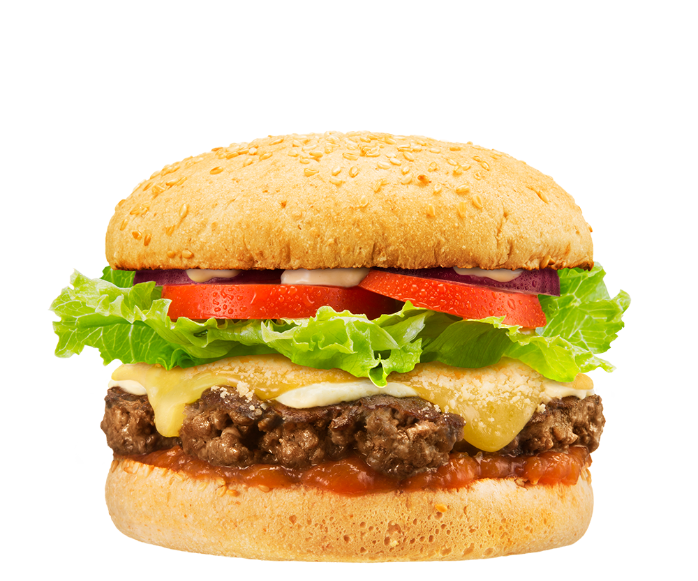 Burger Cheese Classic Transparent PNG Image