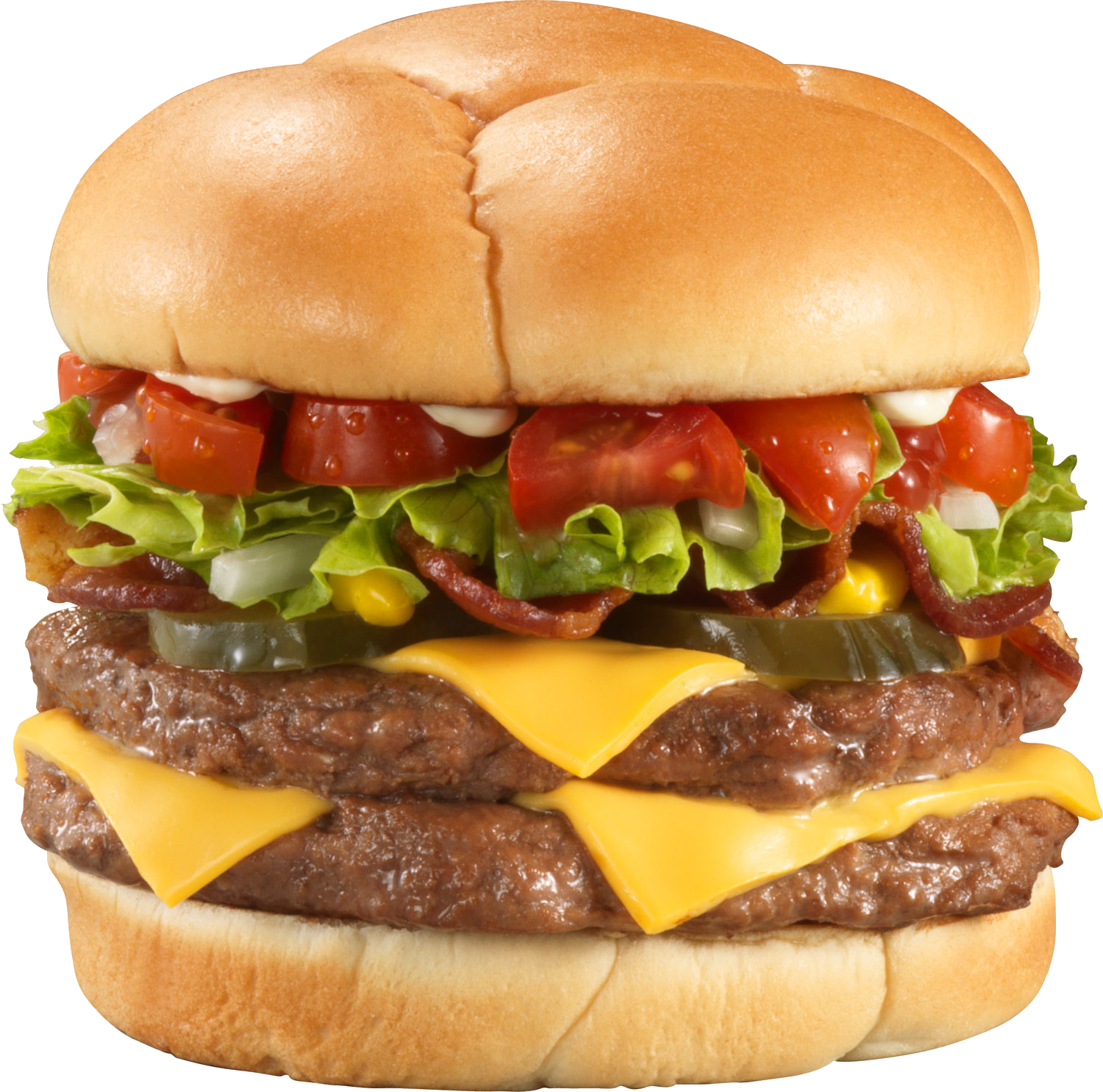 Burger Double Cheese Transparent PNG Image
