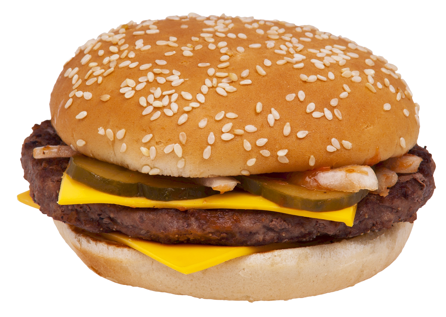 Burger Double Cheese Transparent PNG Image
