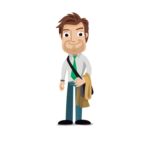 Businessman Animated Office Transparent PNG Image
