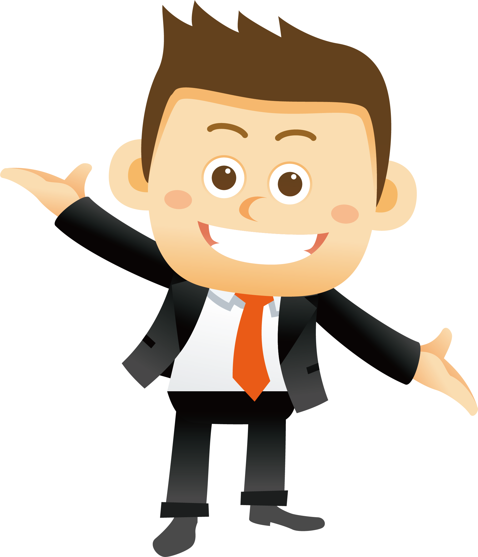 Businessman Animated Office Transparent PNG Image