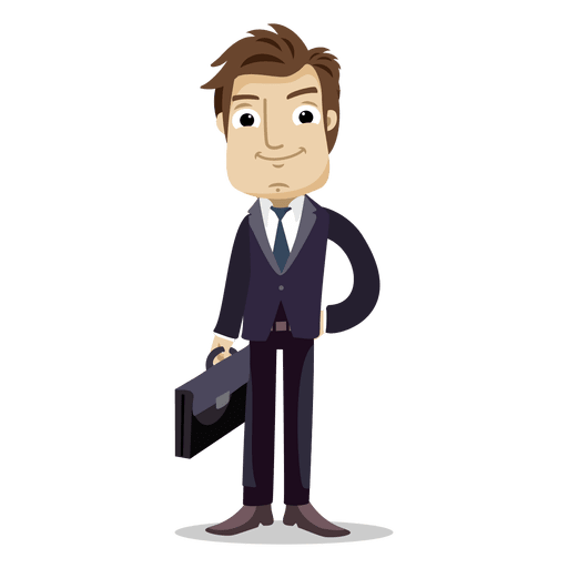 Businessman Animated Office Transparent PNG Image