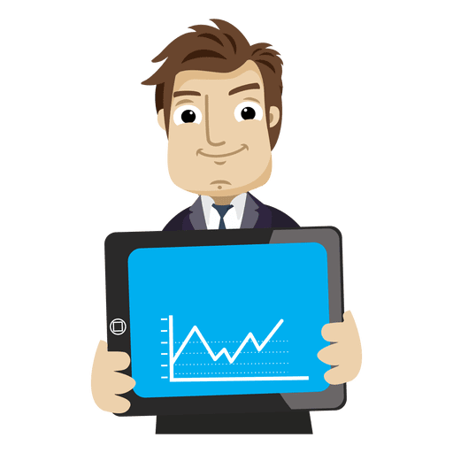 Businessman Animated Office Transparent PNG Image