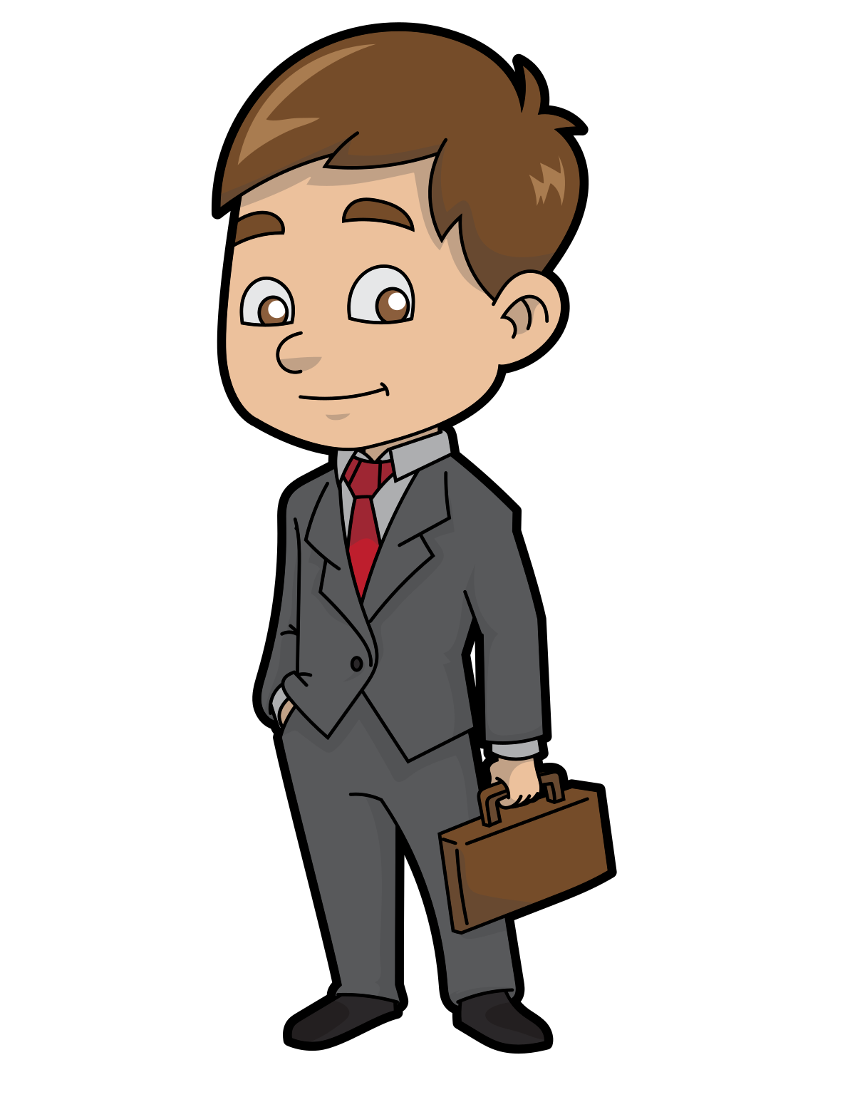Businessman Animated Office Transparent PNG Image