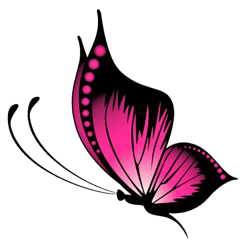 Pink Butterfly Transparent PNG Image