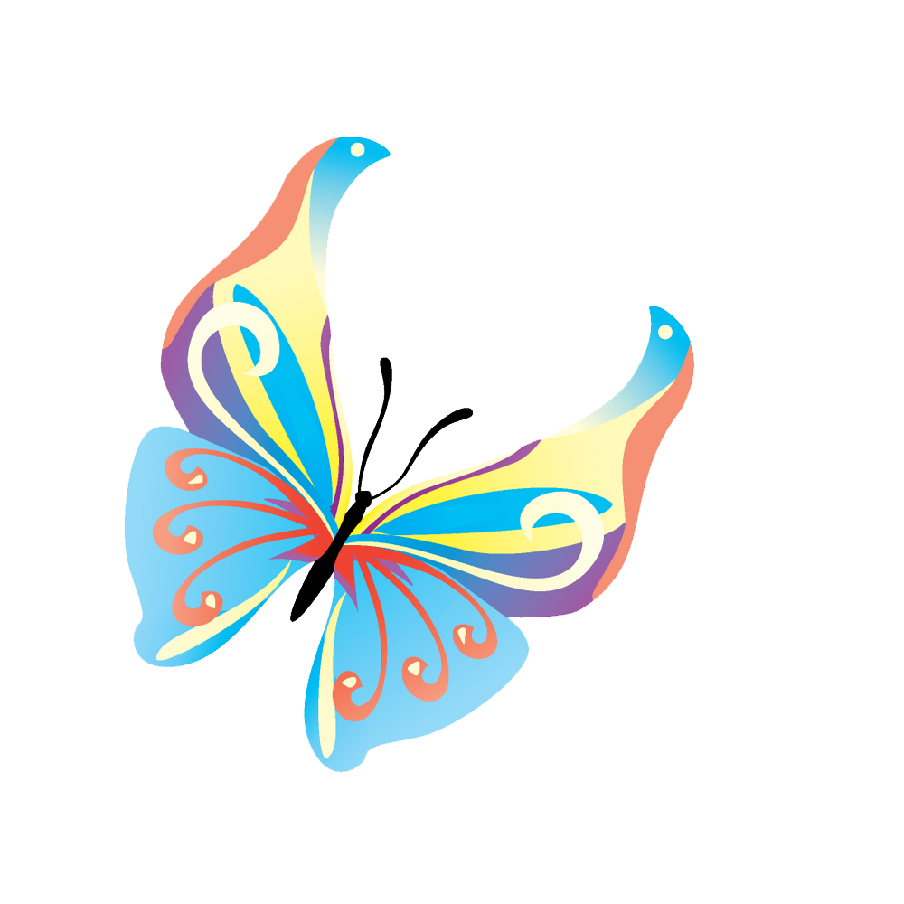 Butterflies Vector Background Transparent PNG Image