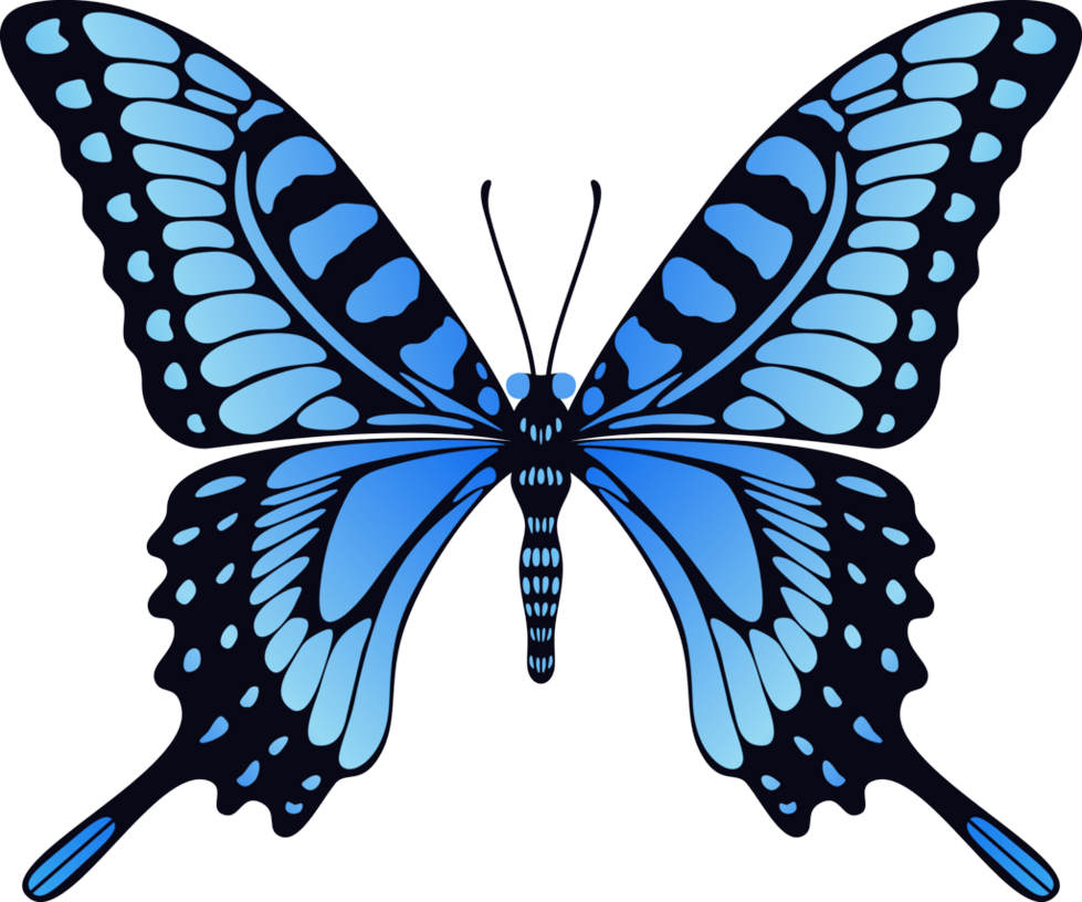 Blue Butterfly Transparent PNG Image