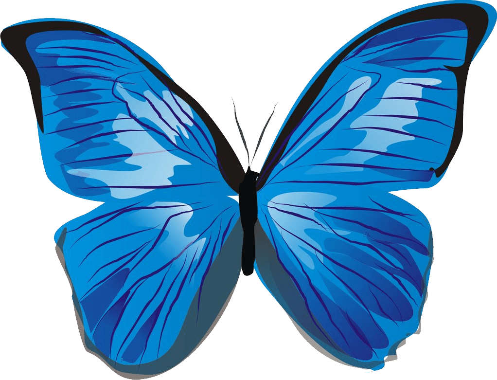 Blue Butterfly Transparent PNG Image