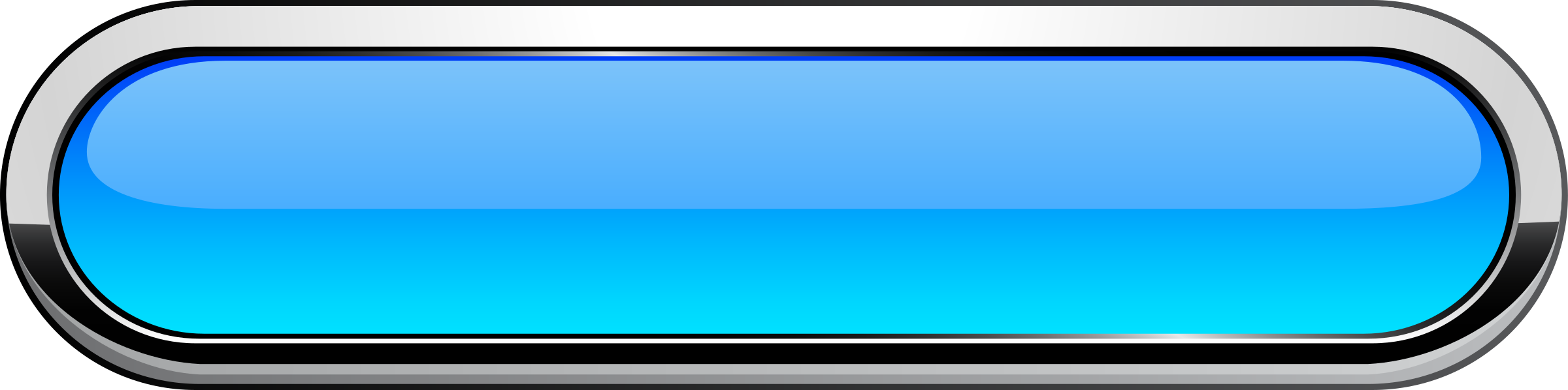 Blue Button Glossy Transparent PNG Image