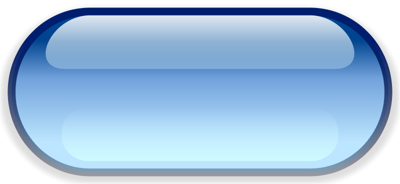 Blue Button Glossy Transparent PNG Image