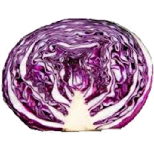 Purple Cabbage Half Transparent PNG Image