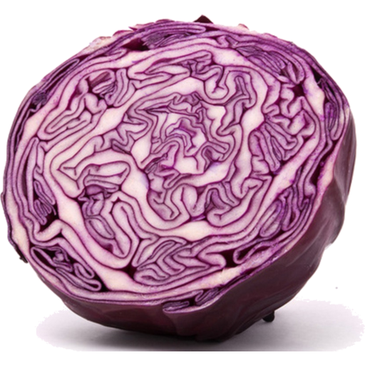 Purple Cabbage Half Transparent PNG Image