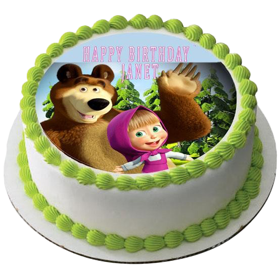 And Masha Bear Cake The Transparent PNG Image