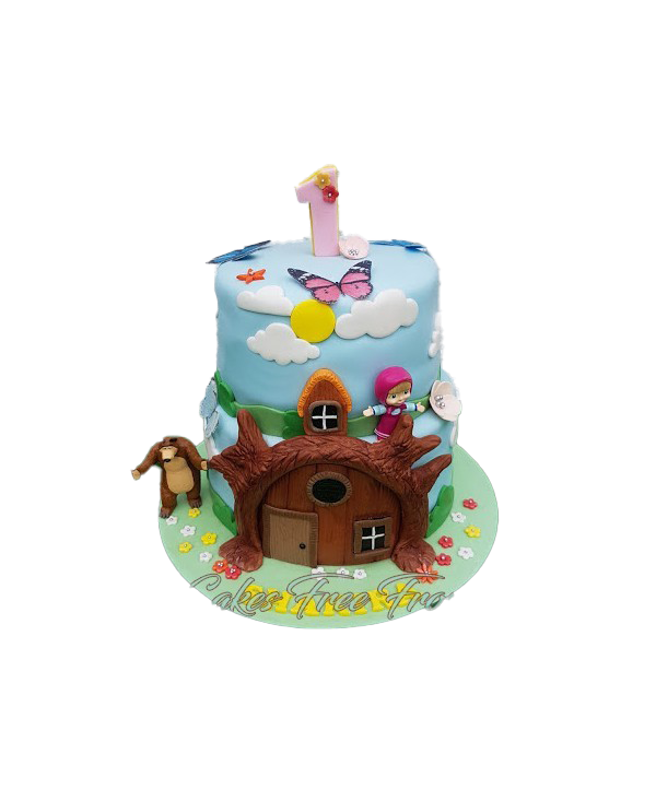 And Masha Bear Cake The Transparent PNG Image