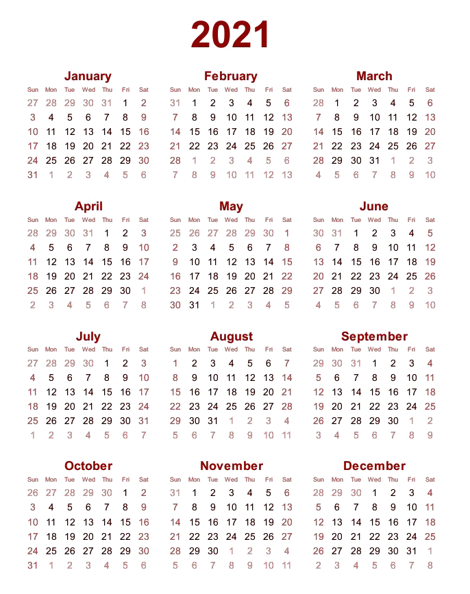 Calendar Transparent PNG Image