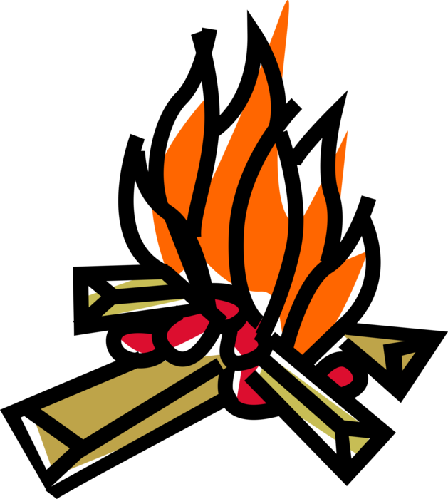 Vector Campfire Flame Transparent PNG Image