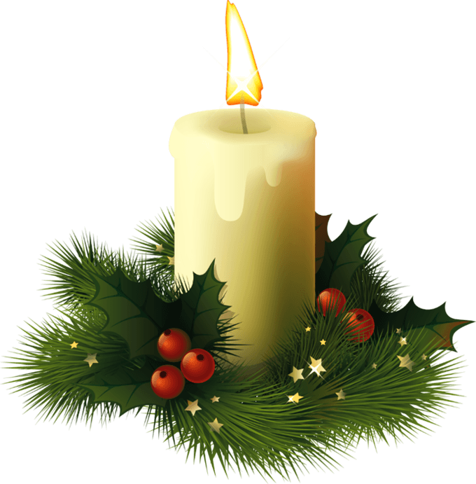 Christmas Candle Transparent PNG Image