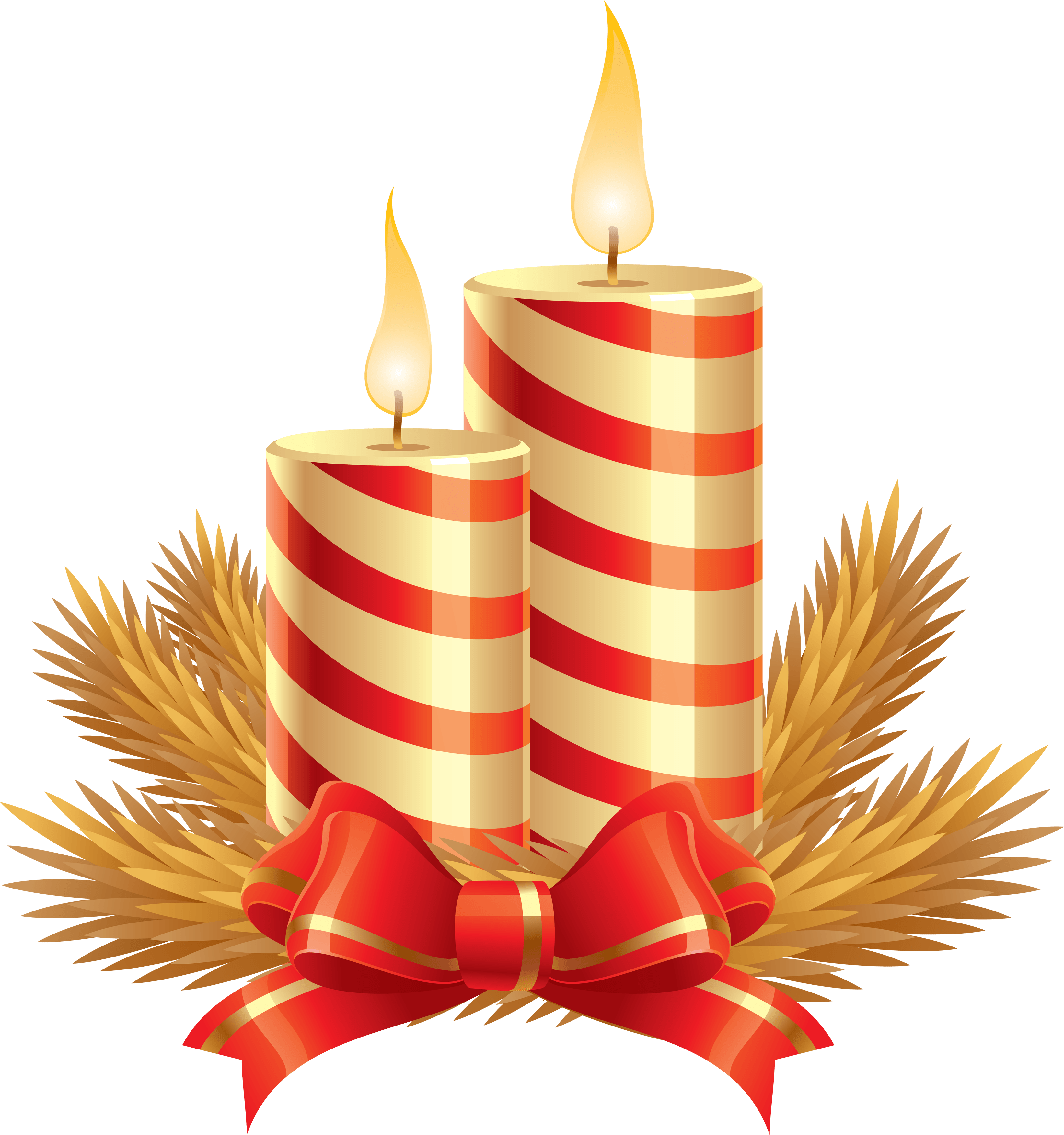 Christmas Candle Transparent PNG Image