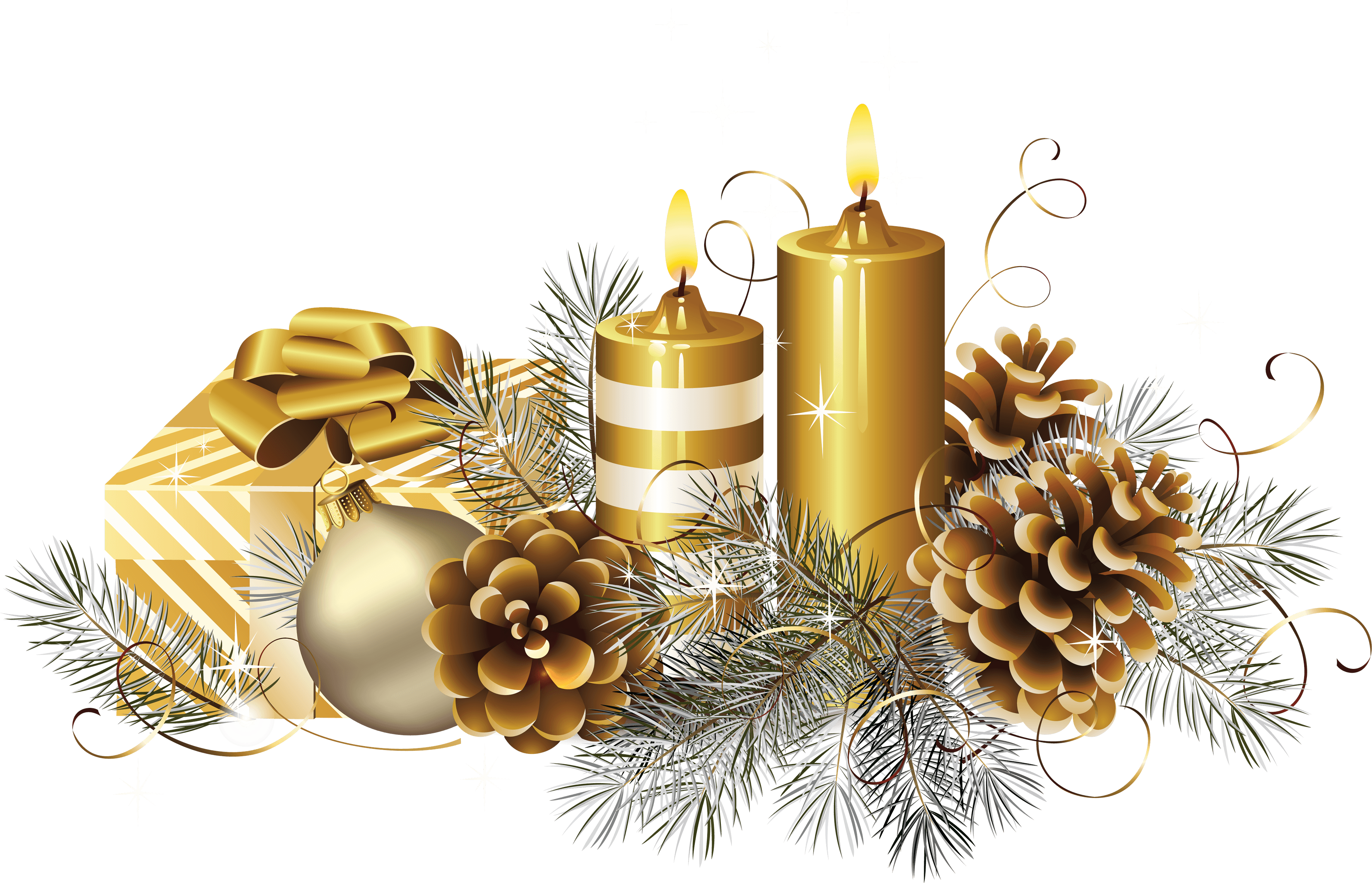 Christmas Candle Transparent PNG Image