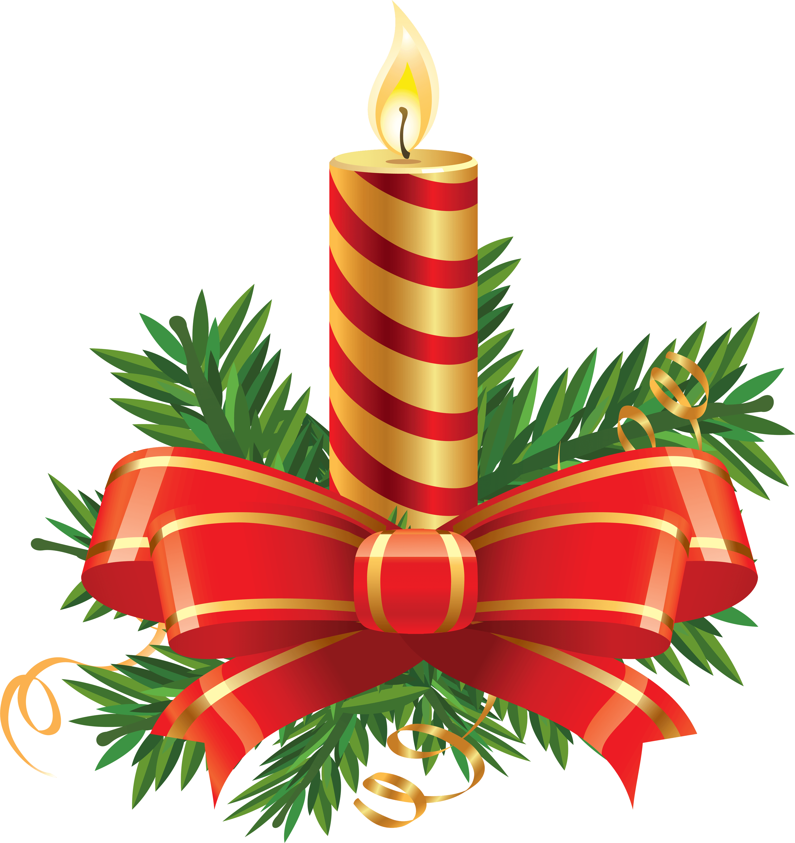 Christmas Candle Transparent PNG Image