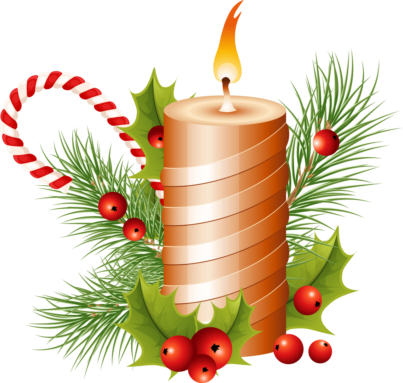 Christmas Candle Transparent PNG Image