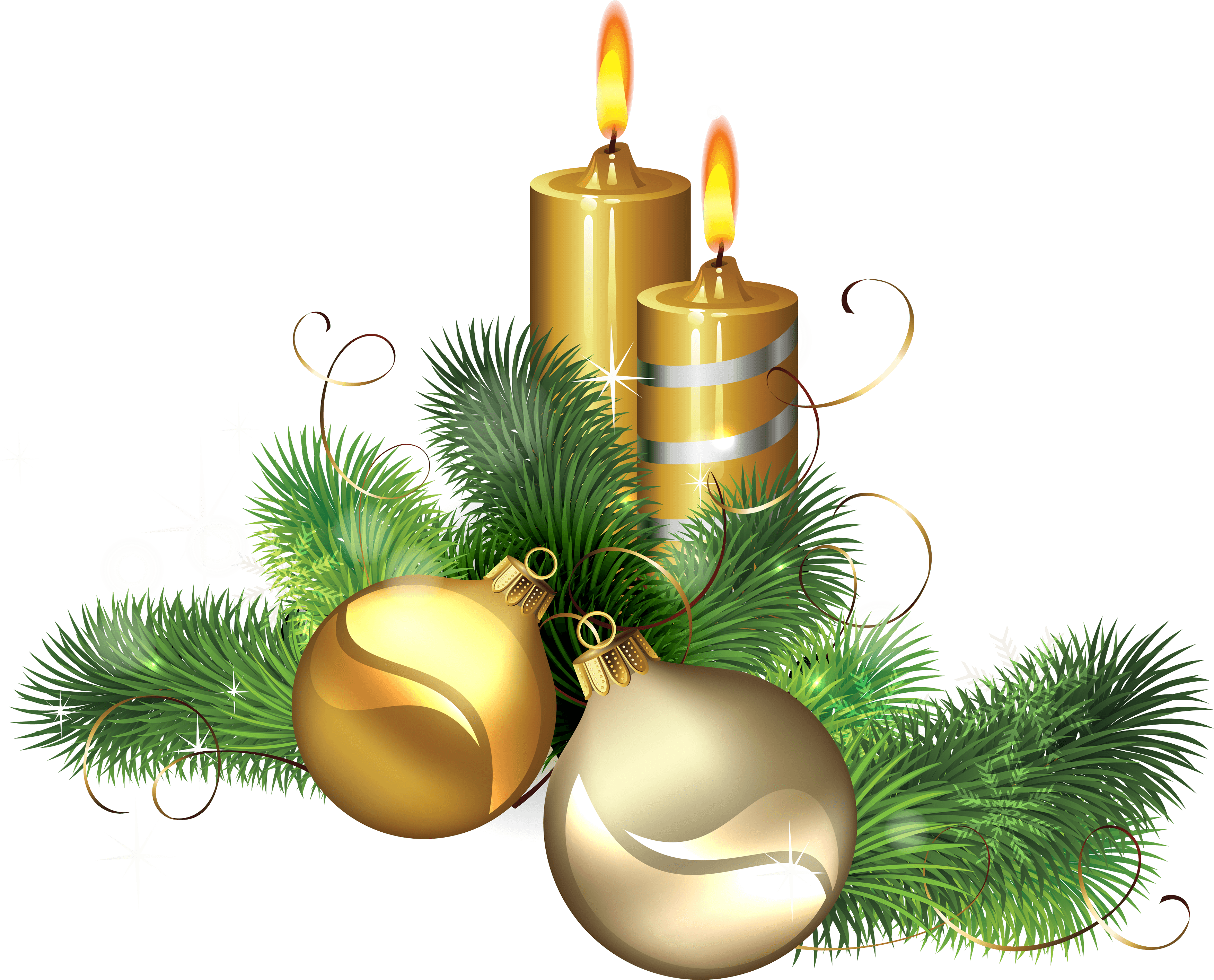 Christmas Candle Transparent PNG Image