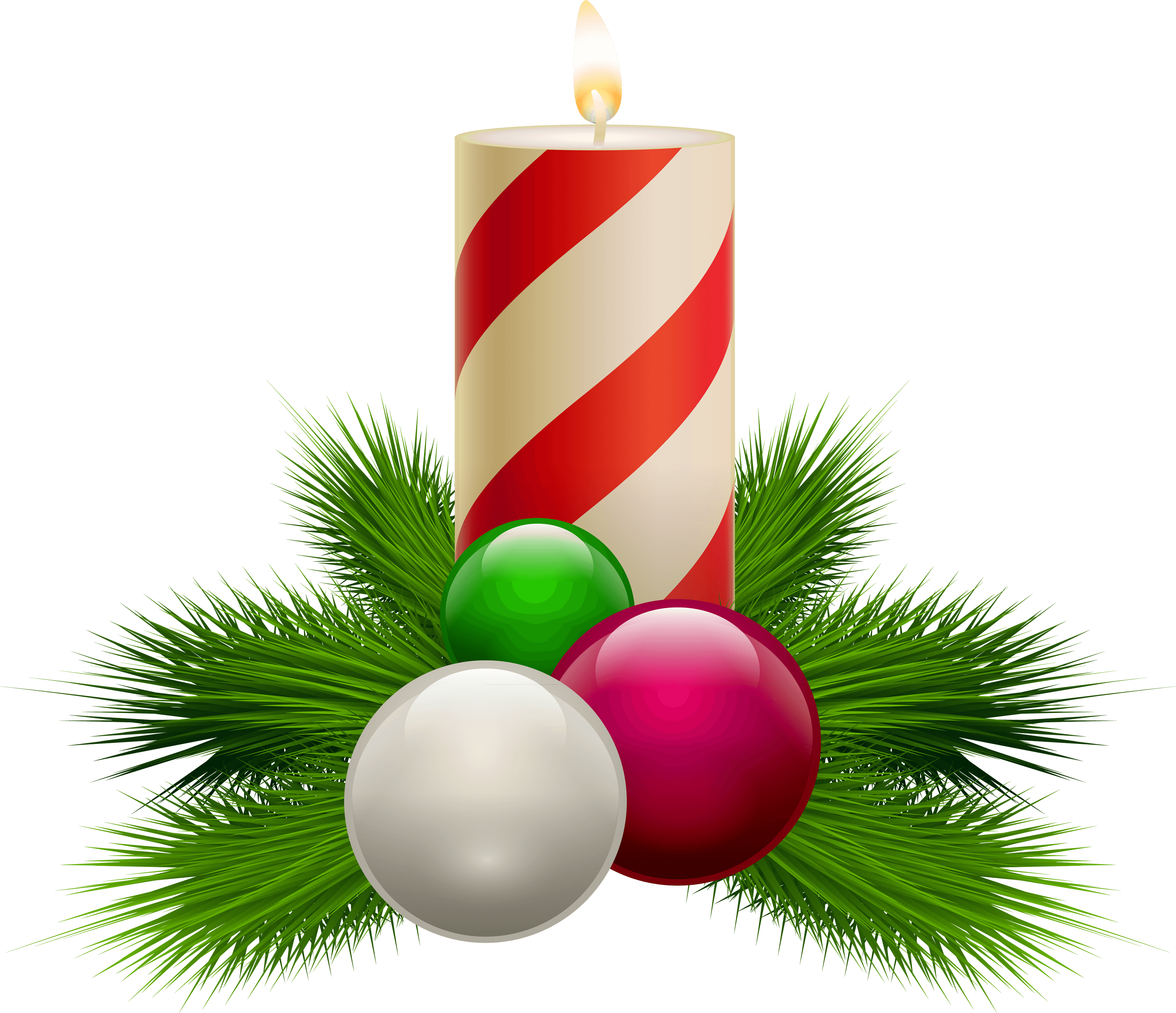 Christmas Candle Transparent PNG Image