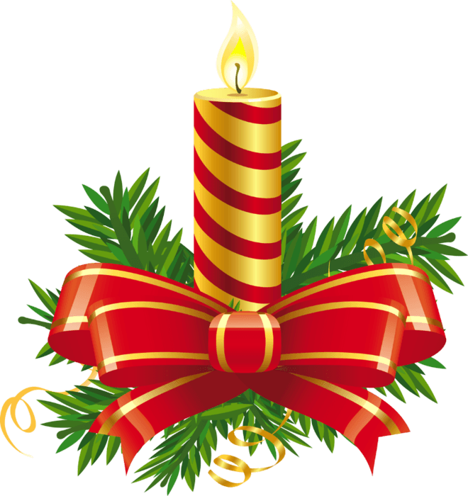 Christmas Candle Transparent PNG Image