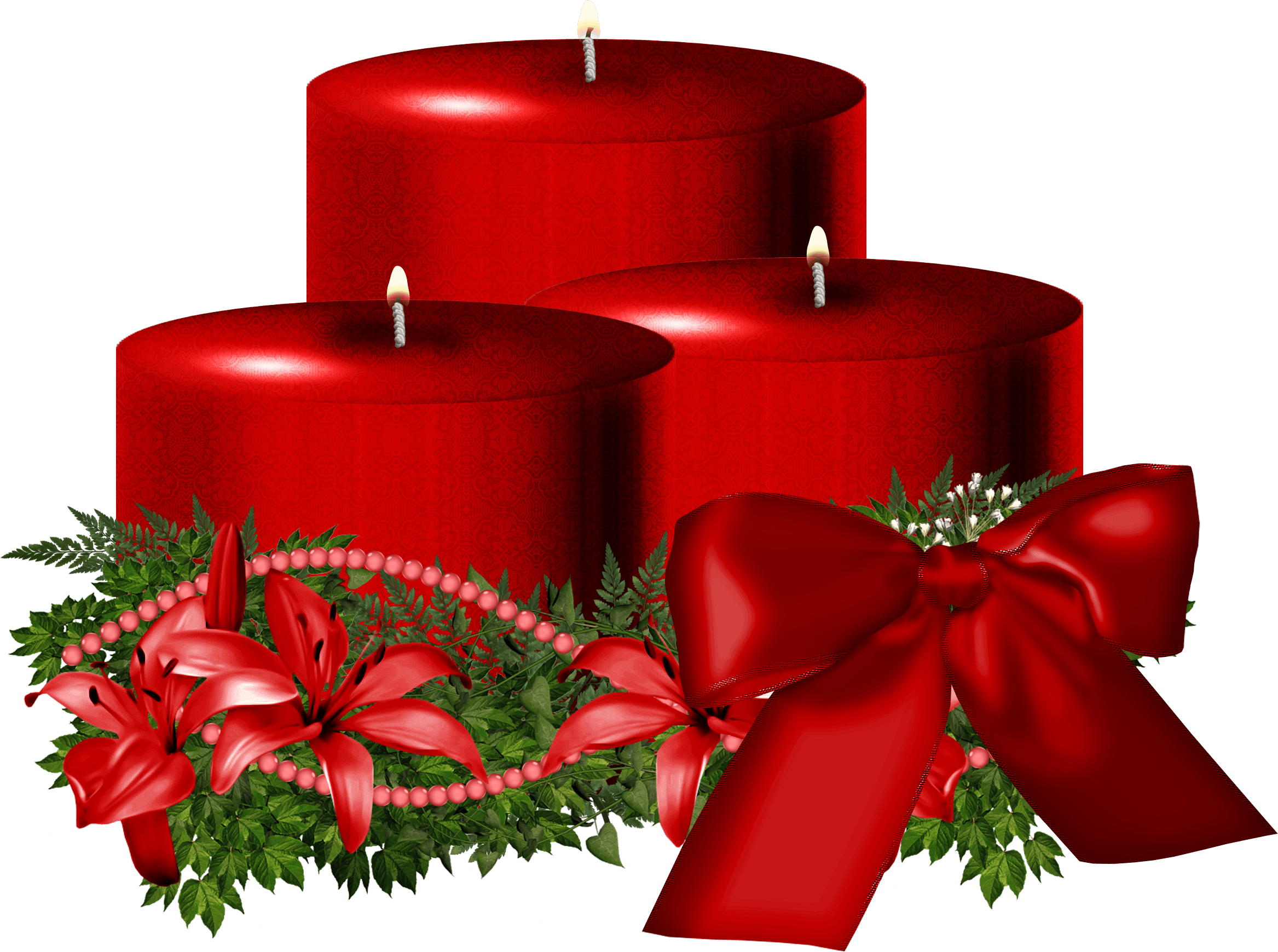 Christmas Candle Transparent PNG Image