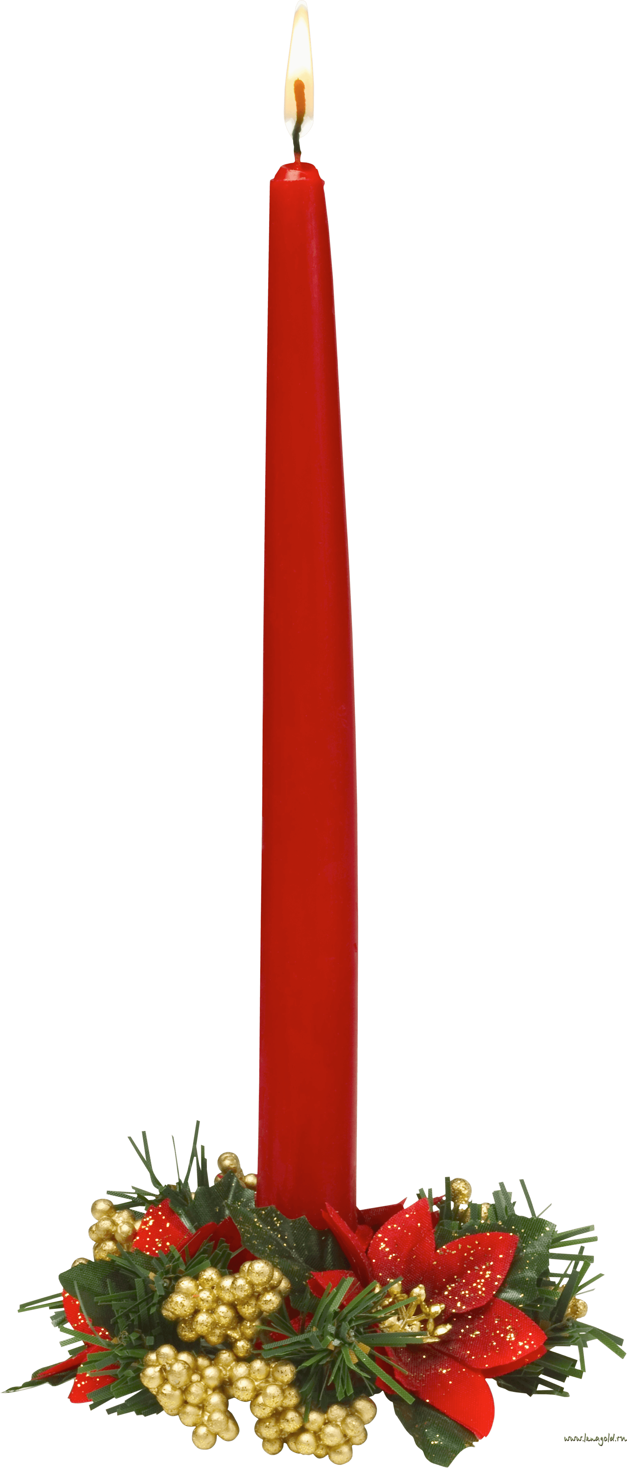 Christmas Candle Transparent PNG Image