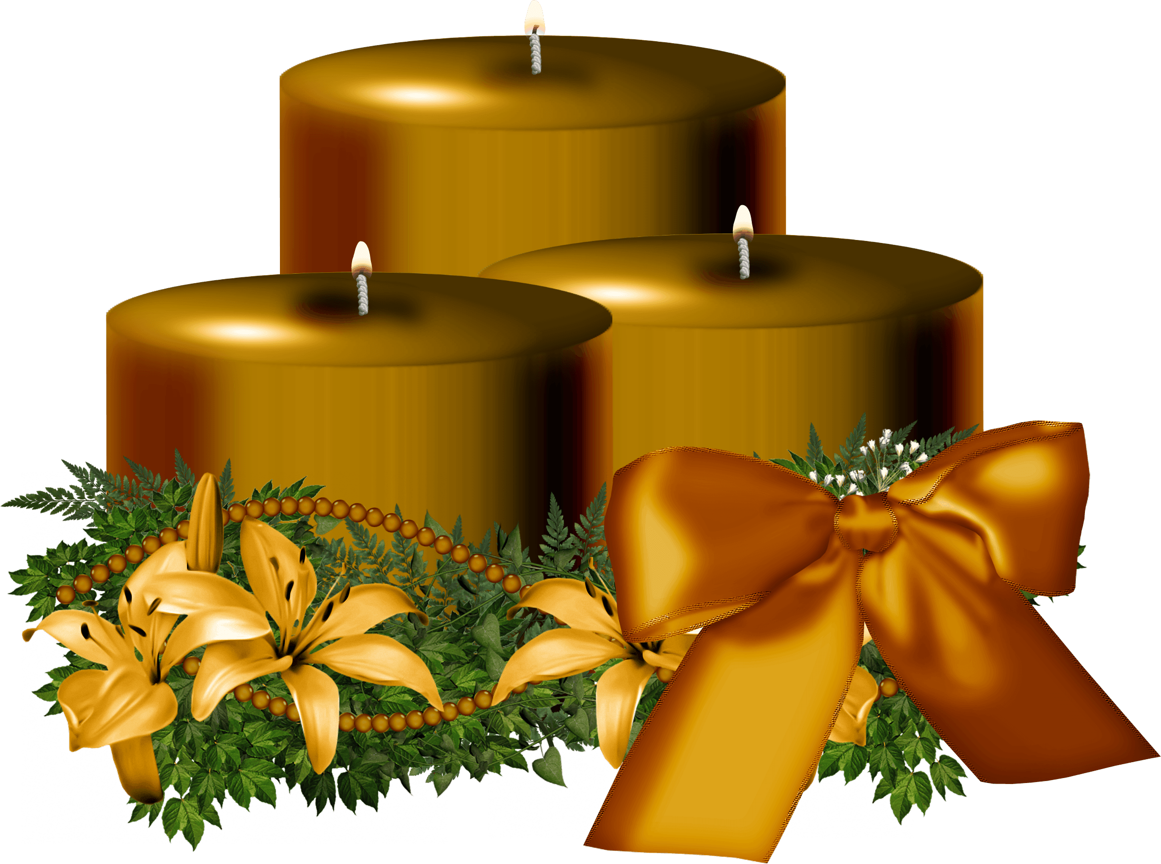 Christmas Candle Transparent PNG Image