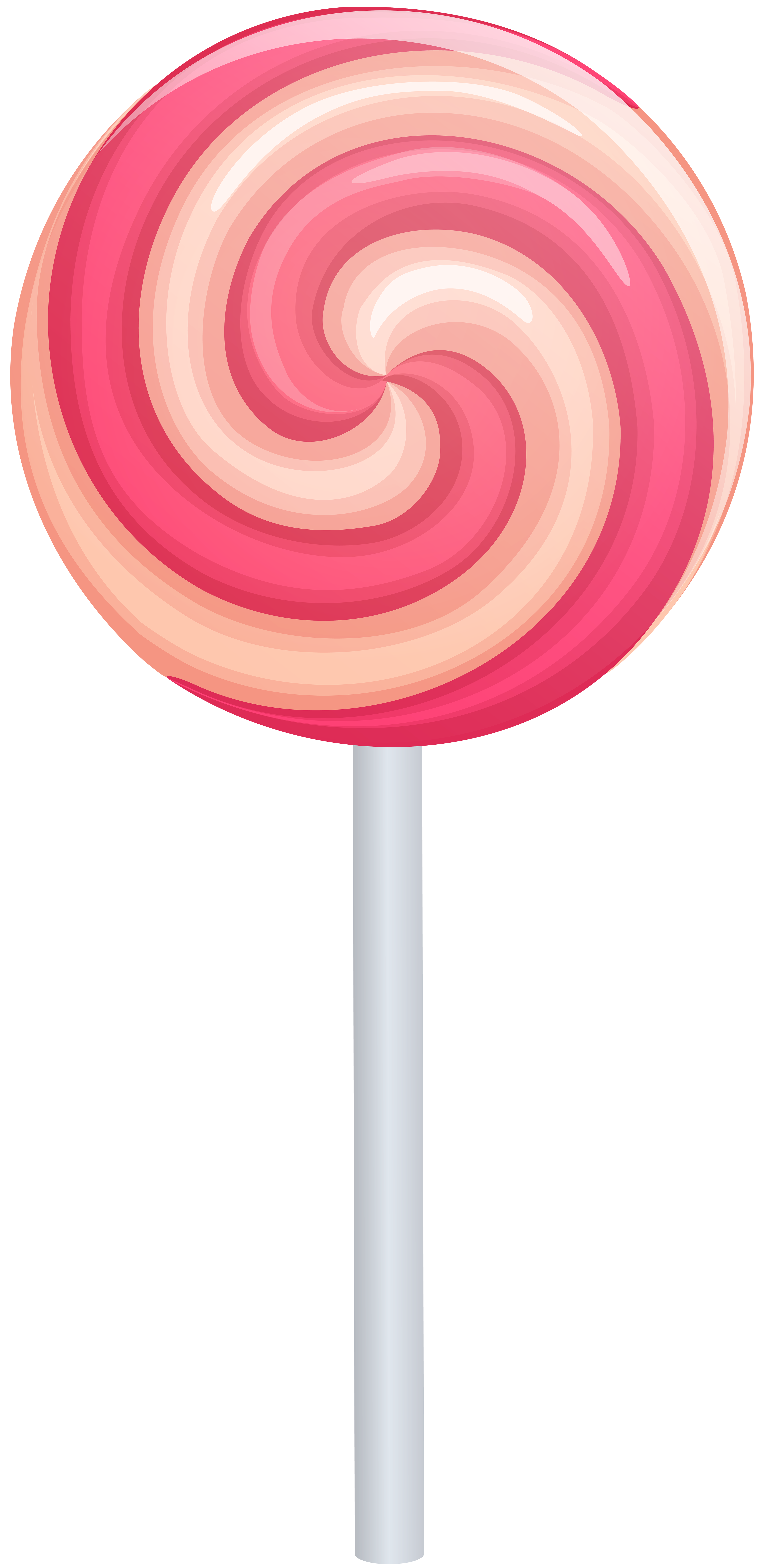 Pink Swirl Lollipop Candy Transparent PNG Image