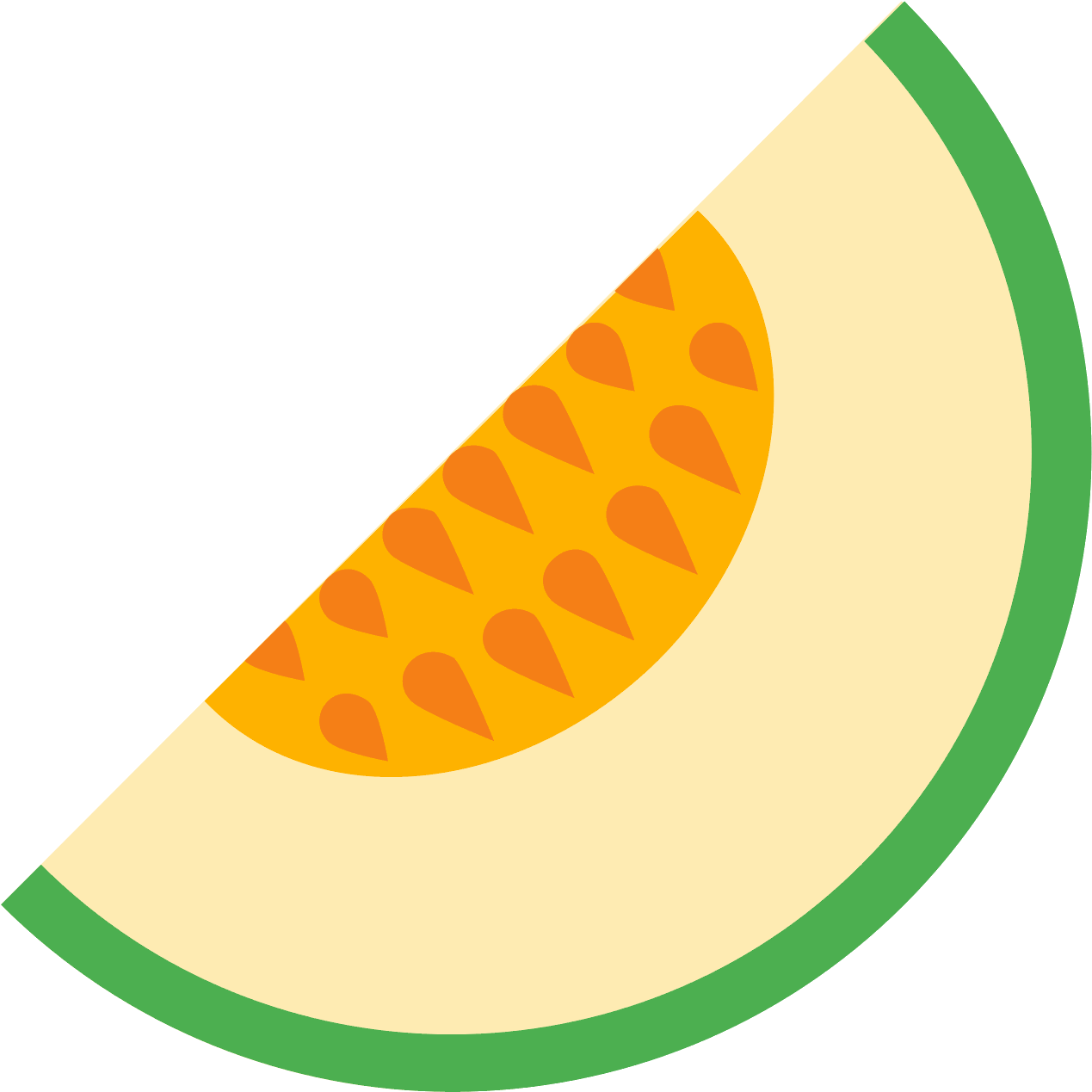 Cantaloupe Slices Transparent PNG Image
