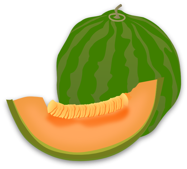Cantaloupe Slices Transparent PNG Image