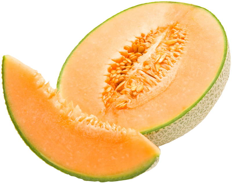 Cantaloupe Organic Slices Transparent PNG Image