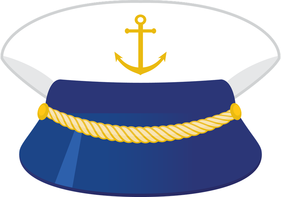 Captain Navy Cap Vector Transparent PNG Image